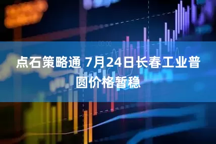 点石策略通 7月24日长春工业普圆价格暂稳